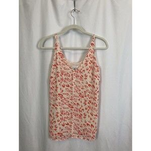 CAbi Chiffon Animal Cami Tank Top #267 XS Orange Leopard EUC